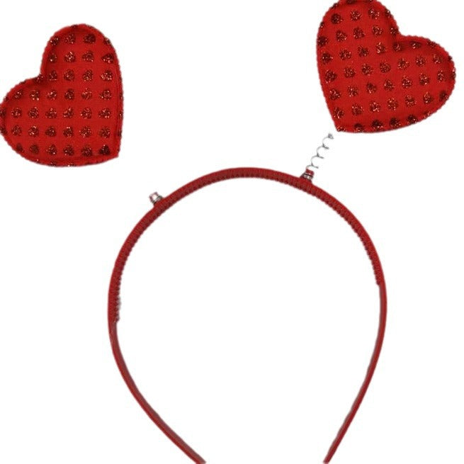 European and American Cross-Border New Style Red Heart Headband Hair Accessories Three-Dimensional Heart Headband Headwear Valentine's Day Hair Accessories Whol - image 5