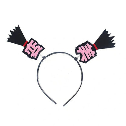 New DIY Activity Decorative Felt Headband, Holiday Quirky Text Headband, Glowing Cheering Wizard Hairpin Headwear - image 5
