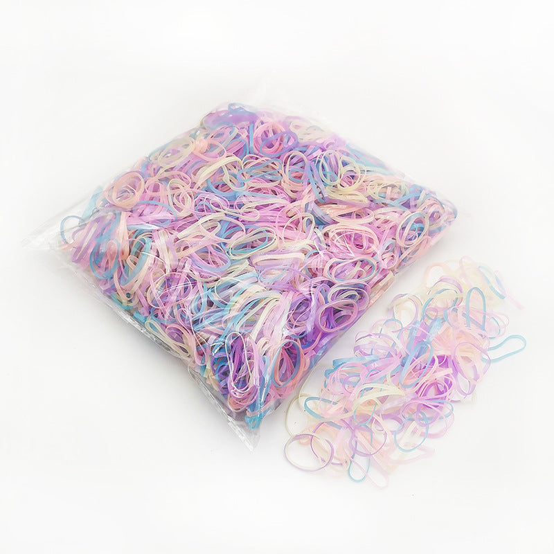 Factory direct jewelry children 1000 disposable bags small rubber band hair ring wholesale hair accessories hair rope - image 5