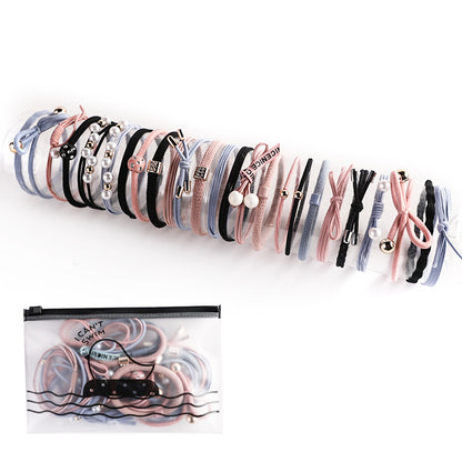 Korean Style New Cyber Celebrant Hair Accessories Colorful Nylon Headline Set Rubber Band Plate for Hair Tie Pony Tail All-match Hair Rope - image 5