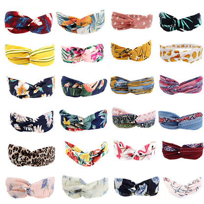 Cross-border e-commerce Europe and the United States ladies cross hair band wash sports sweat-proof headband Amazon supply hair band wholesale - image 1