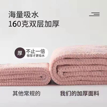 [Double-Layer Thickeneding] New Pineapple Plaid Dry Hair Cap, Dry Hair Towel, Absorbent Shower Cap, Coral Velvet Soft Turban - image 4