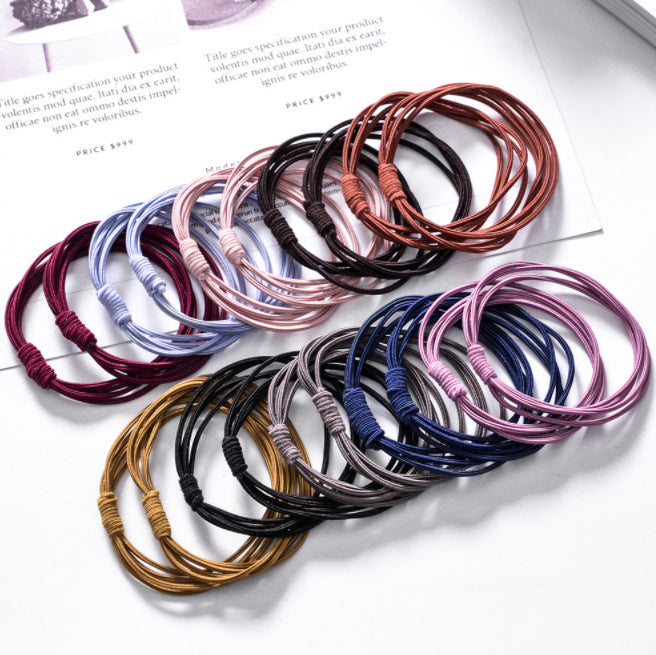 4-in -1 TikTok Net Red Hair Rope Hair Ring Small Fresh Korean Style Headwear Girly Heart Tie Hair Accessories Four-in-One Rubber Tendons - image 2