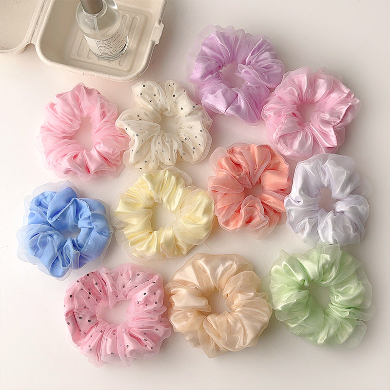 Led Luminous Large Intestine Hair Ring DIY Night Light Flower Shiny Support Fat Intestine Head Rope Nightclub Rubber Band Cross-Border Hair Accessories - image 4