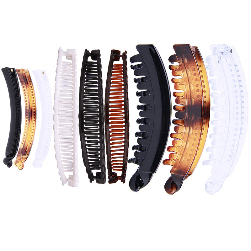 Banana Hair Clip European and American Popular Banana Clip Set Fish Clip Hair Iron Fashion Insert Comb Lazy Hair Comb - image 3