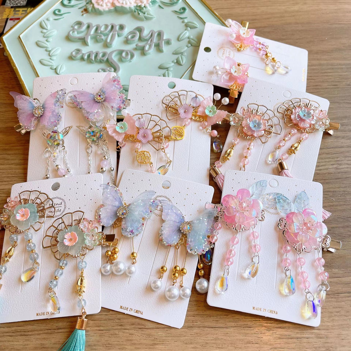 Chinese Style Kidsren's Headwear Set Girls Han Dynasty Hairpin Ancient Style Hairpin Step Shake Super Fairy Tassel Butterfly Hair Accessories - image 4