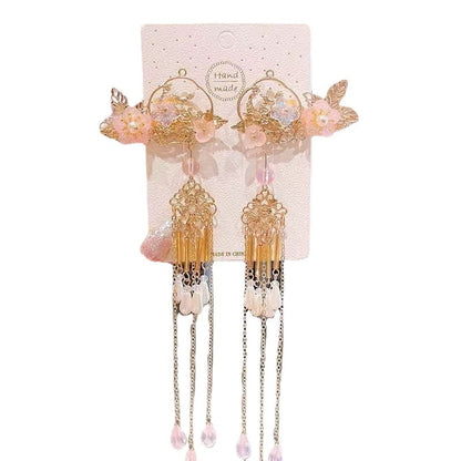 Chinese Style Kidsren's Headwear Set Girls Han Dynasty Hairpin Ancient Style Hairpin Step Shake Super Fairy Tassel Butterfly Hair Accessories - image 5