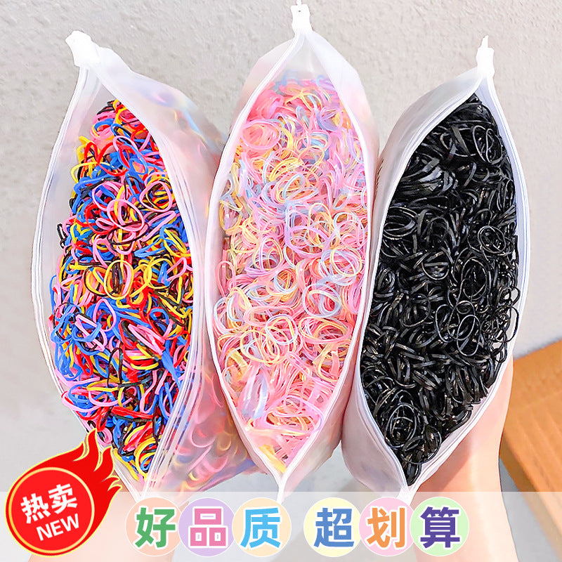 Children's Hair Tie Rubber Band Can Be Pulled Continuously. Baby Does Not Hurt Hair. Disposable Small Rubber Band Hair Band Bagged Hair Rope Hair Accessories - image 1
