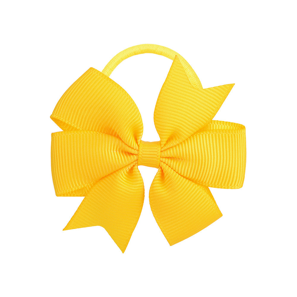 Amazon Kidsren's Hair Accessories Swallowtail Bow Rubber Band Hair Rope 20 Colors V-Shaped Ribbed Ribbon Girls' Hair Tie 2094 - image 5