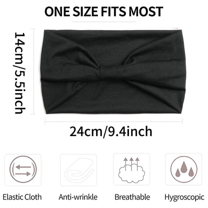 Solid Color Elastic Sports Hair Band Wide Yoga Hair Band Antiperspirant Sweat Absorbing Macaron Headband Waist Hair Band for Women - image 3