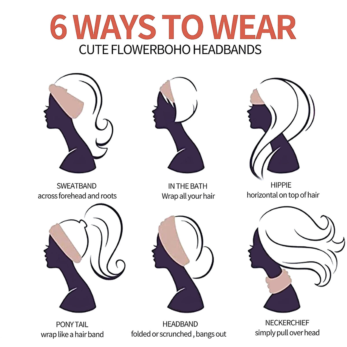 Solid Color Elastic Sports Hair Band Wide Yoga Hair Band Antiperspirant Sweat Absorbing Macaron Headband Waist Hair Band for Women - image 4