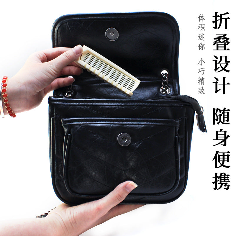 High quality plastic folding comb hair comb children's hair comb shape comb dense tooth comb travel compact portable wholesale - image 4