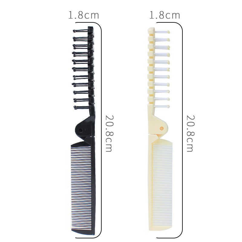 High quality plastic folding comb hair comb children's hair comb shape comb dense tooth comb travel compact portable wholesale - image 5