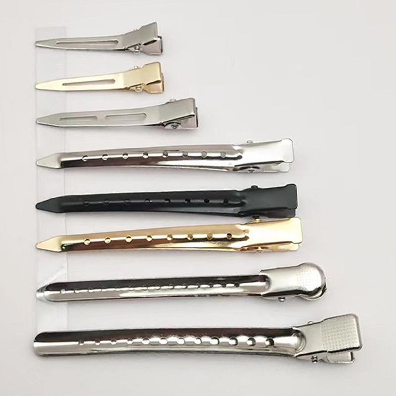 Studio makeup artist updo styling hair clip large duckbill clip hand push corrugated clip partition positioning clip - image 1