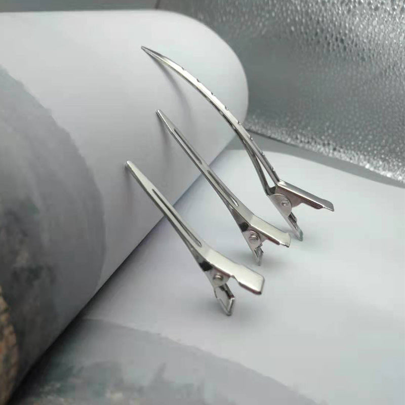 Studio makeup artist updo styling hair clip large duckbill clip hand push corrugated clip partition positioning clip - image 4