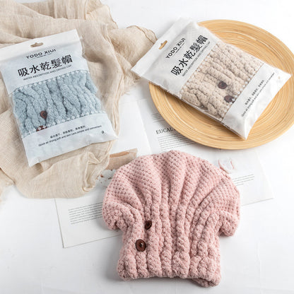 Pineapple Mushroom Dry Hair Cap Absorbent Wrapping Soft Long Hair Shower Cap Thickened Short Hair Quick Dry Hair Towel Customizable - image 4
