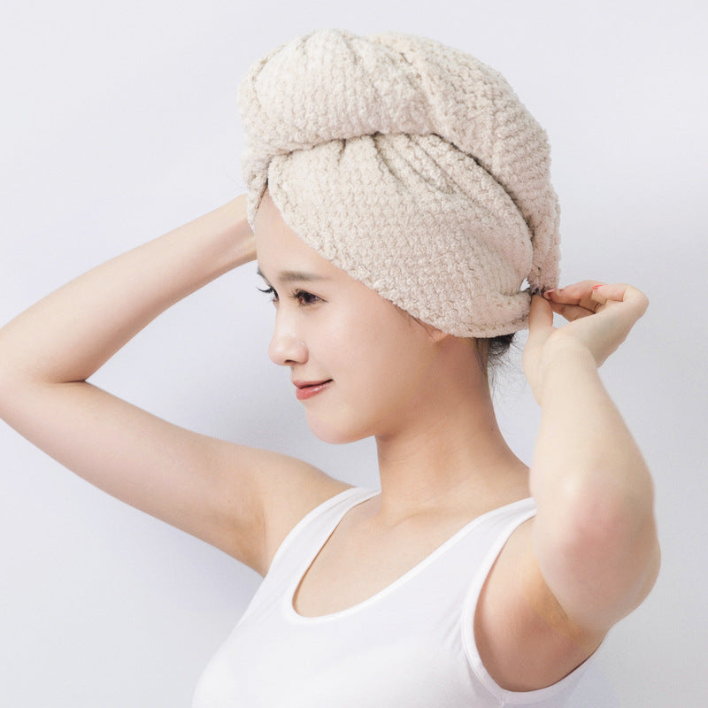 Japanese pineapple microfiber coral fleece dry hair cap factory wholesale cute absorbent quick dry soft dry hair towel for women - image 2