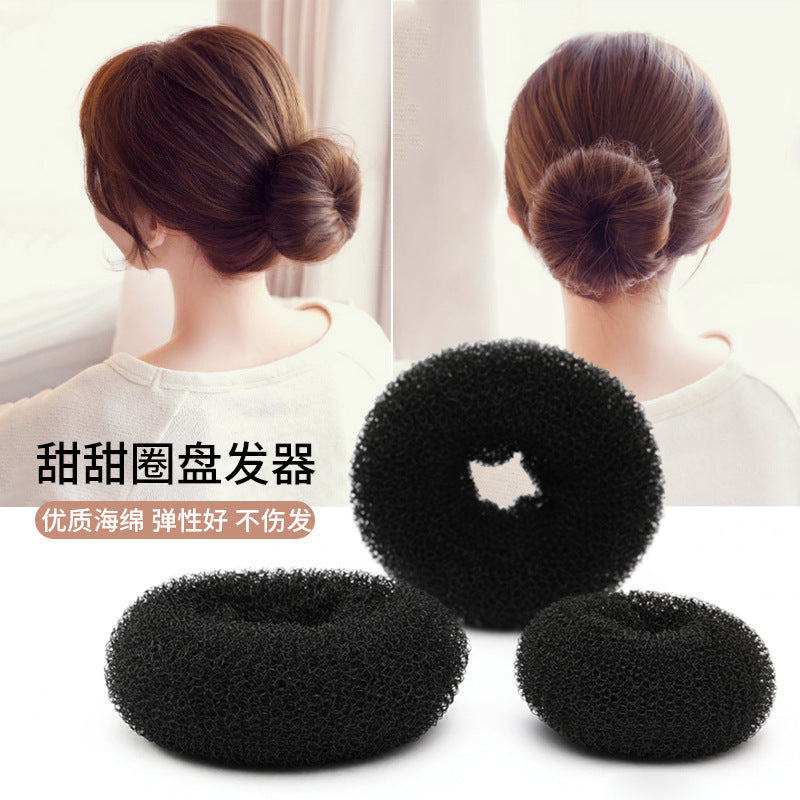 Flower Bun Sponge Hair Styling Tool Korean Style Sweet Hair Tie Ponytail Heightening Hair Volumizing Braiding Tool Hair Root - image 2