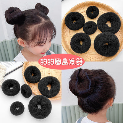 Flower Bun Sponge Hair Styling Tool Korean Style Sweet Hair Tie Ponytail Heightening Hair Volumizing Braiding Tool Hair Root - image 3