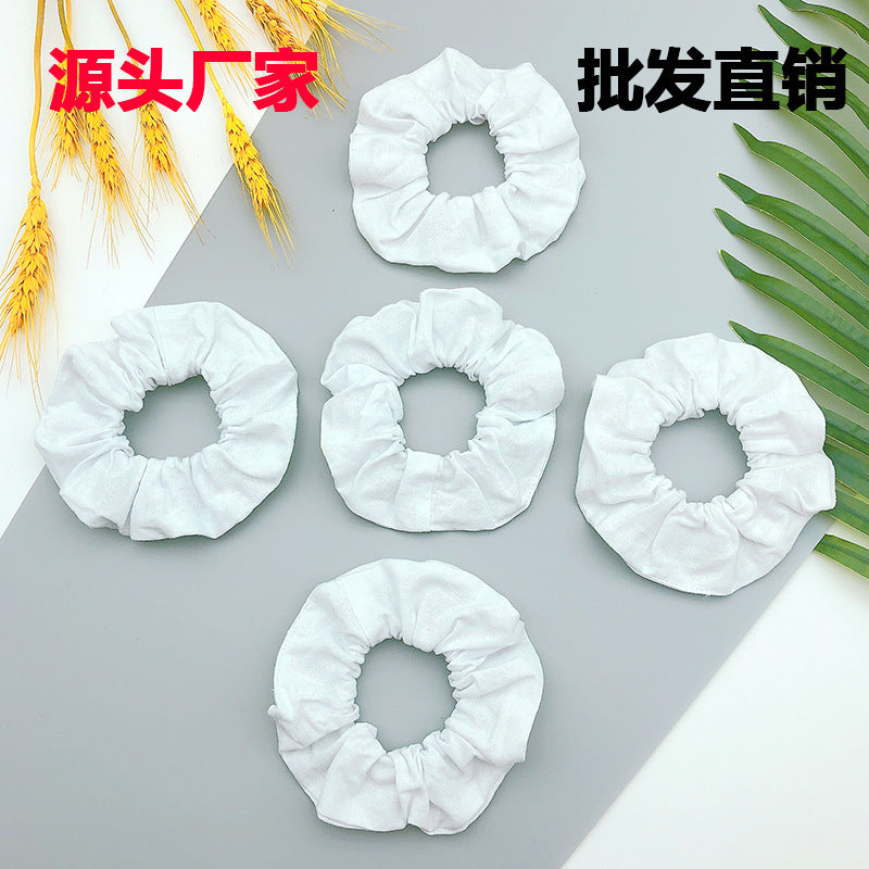 Cross-Border European and American Style Pure Cotton Scrunchies Tie-Dye Hair Accessories for Women, All-Cotton Elastic Hair Ties, European and American Style - image 2