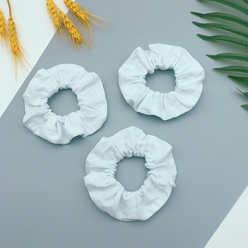 Cross-Border European and American Style Pure Cotton Scrunchies Tie-Dye Hair Accessories for Women, All-Cotton Elastic Hair Ties, European and American Style - image 3