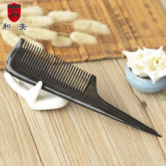 Ox Horn Comb Women's Hairline Comb Non-knotted Hair-picking Comb Household Curly Hair Comb Wide Teeth Pointed Comb - image 2