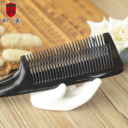 Ox Horn Comb Women's Hairline Comb Non-knotted Hair-picking Comb Household Curly Hair Comb Wide Teeth Pointed Comb - image 3