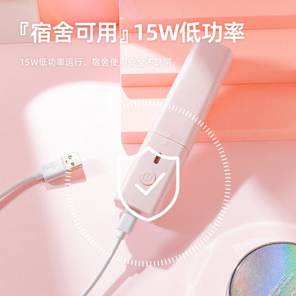 USB plug-in mini hair straightener straight roll dual-purpose electric curling iron electric splint dormitory portable bangs - image 5