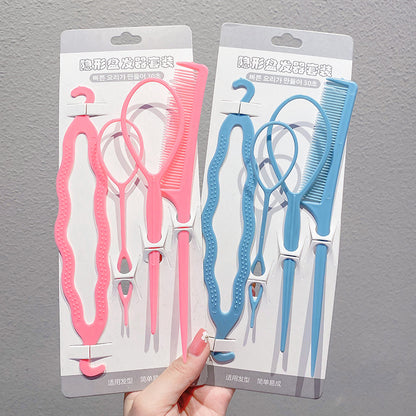 Children's Hair braiding tools updo hair styling artifact hair pulling pin Girl's braid hair tie hair wear hair pulling hair tie hair suit - image 3