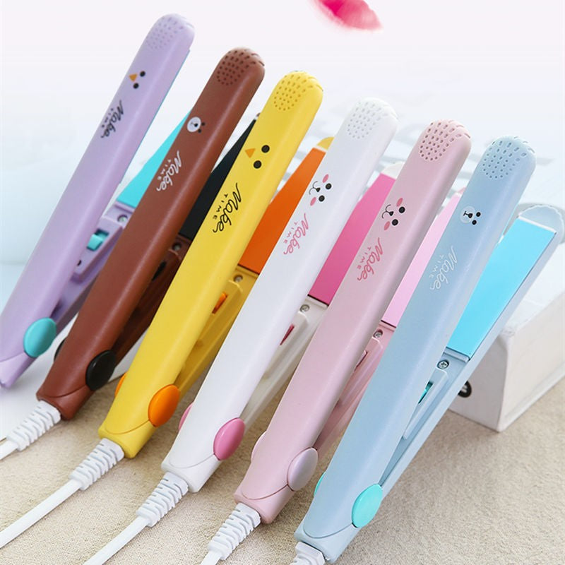 Mini hair straightener curling rod straight roll dual-purpose splint perm manufacturers direct supply bangs inner buckle electric curling rod straight clip - image 4