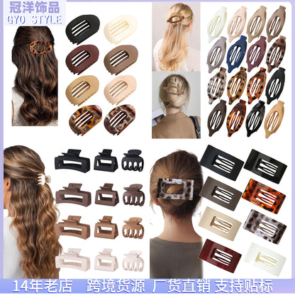 Amazon's Popular Hair Clip Set: Matte Claw Clips for the Back of the Head, Shark Clips That Don'T Hurt the Scalp, Flat Duckbill Clips, and Abalone Clips - image 1