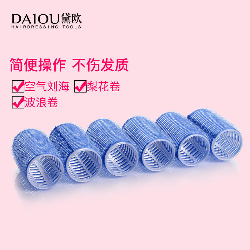 Velcro self-adhesive hair roll bangs roll fluffy hair root roll inner color nylon air curler hair curler wholesale - image 1