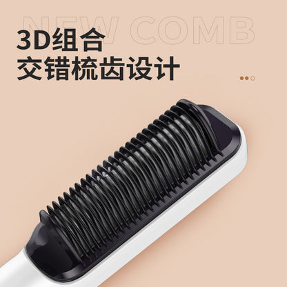 Cross-Border Lcd Hair Straightening Comb, Negative Ion Hair Straightener, Lazy Curling Iron, Dual-Use Straightening and Curling Automatic Electric Curling Comb - image 4