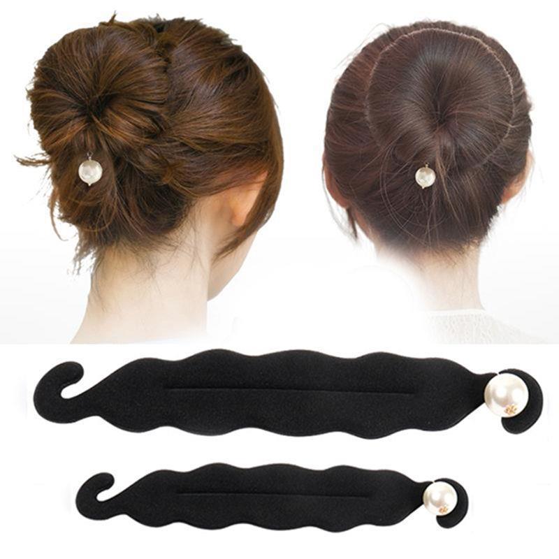 Double Hook Sponge Large with Pearl Hair Less Ball Head Flower Bract Hair Curling Hair Tool Hair Accessories - image 1