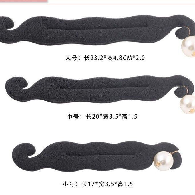 Double Hook Sponge Large with Pearl Hair Less Ball Head Flower Bract Hair Curling Hair Tool Hair Accessories - image 3