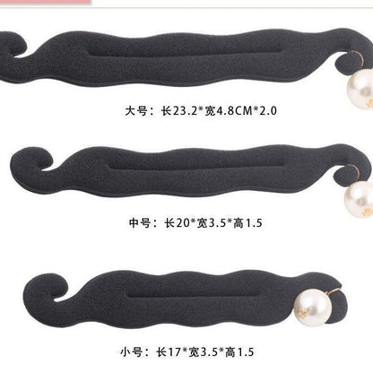 Double Hook Sponge Large with Pearl Hair Less Ball Head Flower Bract Hair Curling Hair Tool Hair Accessories - image 3