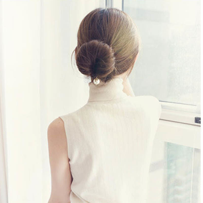 Double Hook Sponge Large with Pearl Hair Less Ball Head Flower Bract Hair Curling Hair Tool Hair Accessories - image 5