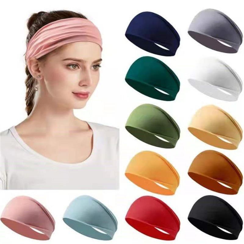 Summer New Sports Headscarf Fitness Yoga Sweat-Absorbent Headband Women's Running Gradient Wide-Brimmed Ice Silk Headband - image 1