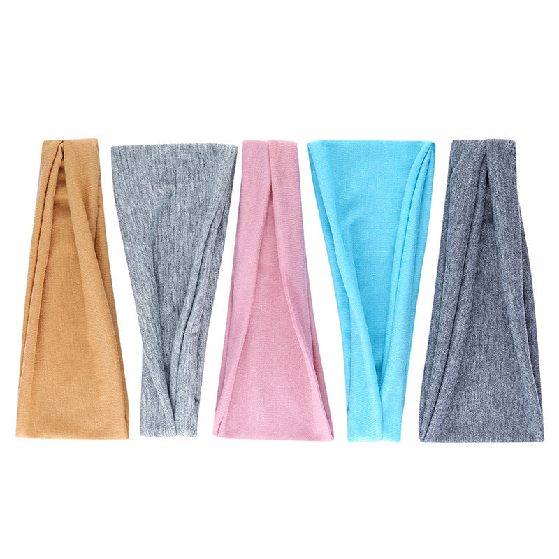 Summer New Sports Headscarf Fitness Yoga Sweat-Absorbent Headband Women's Running Gradient Wide-Brimmed Ice Silk Headband - image 3
