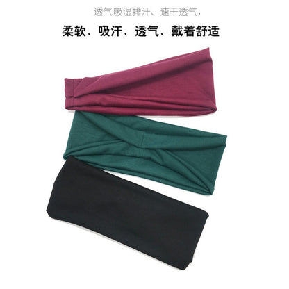 Summer New Sports Headscarf Fitness Yoga Sweat-Absorbent Headband Women's Running Gradient Wide-Brimmed Ice Silk Headband - image 4
