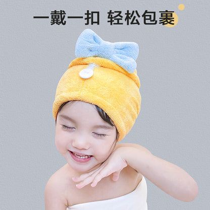 Children's Hair Drying Cap for Girls, Absorbent Head Wrap, Hair Drying Towel, Hair Wiping and Washing Cap, Children's Hair Drying Cap, Class a - image 2
