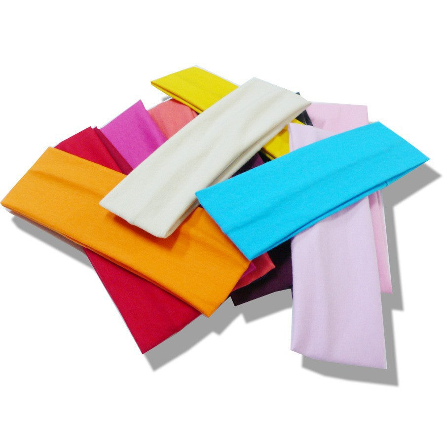 Korean-style Yoga Elastic Headband Sports Yoga Fitness Cotton Sweat-absorbent Hair Band - image 1