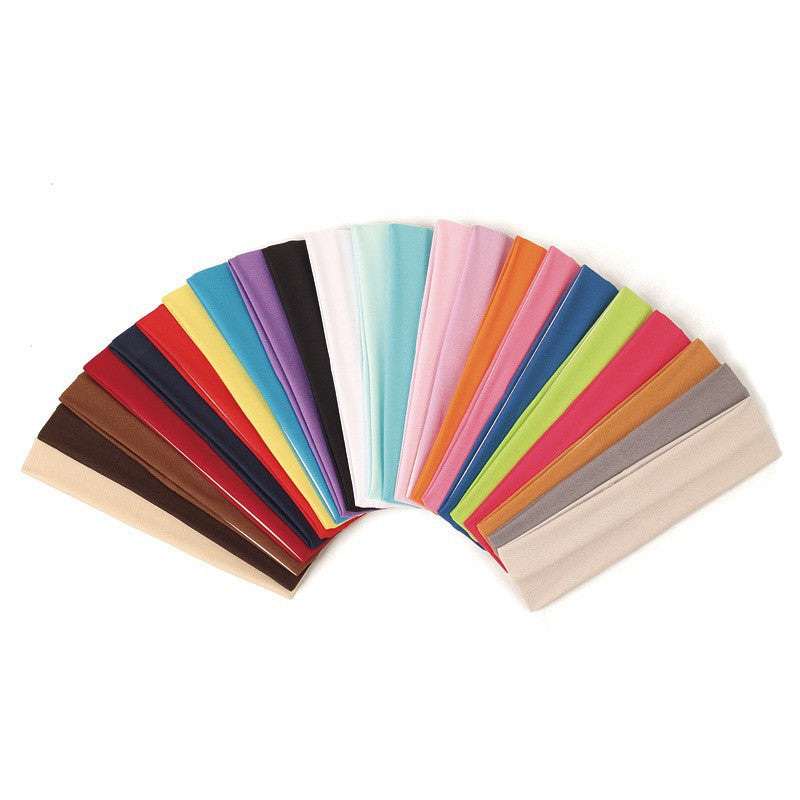 Korean-style Yoga Elastic Headband Sports Yoga Fitness Cotton Sweat-absorbent Hair Band - image 3