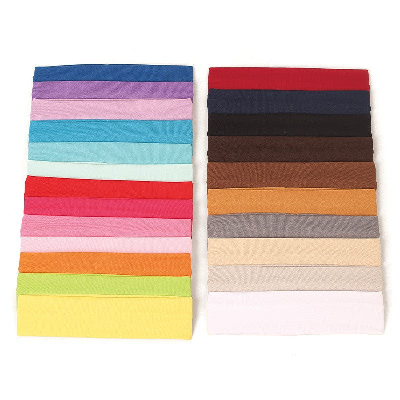 Korean-style Yoga Elastic Headband Sports Yoga Fitness Cotton Sweat-absorbent Hair Band - image 4