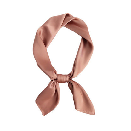 Solid Color Silk Satin Chiffon 70 Square Women's Elegant Simple Hair Band with Shirt Decoration Professional Scarf - image 5