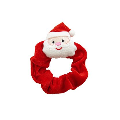 Christmas cartoon head plush large intestine velvet ring spot European and American Santa Elk Plush Hair ring hair accessories - image 5