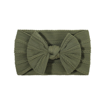 Amazon Foreign Trade Hot Selling Baby Hair Band Baby Headband Jacquard Elastic Wide Edge Bow Children Hair Band 2827 - image 5