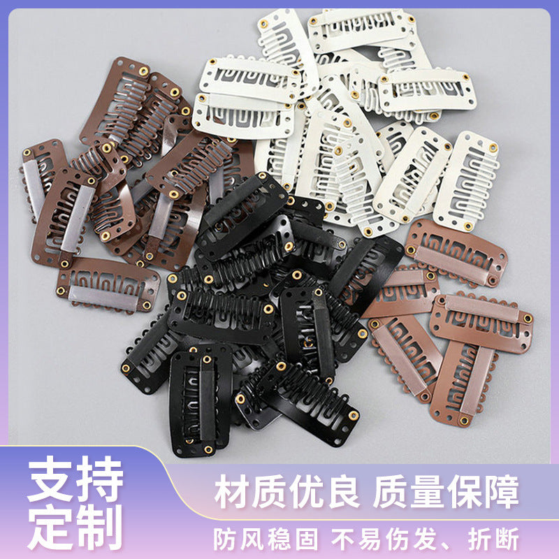 3.2U Type Bb Clip Beret Windproof Six-Tooth Wig Tool Accessories Hair Extension Hair Clip DIY Wig Factory Special Use - image 1
