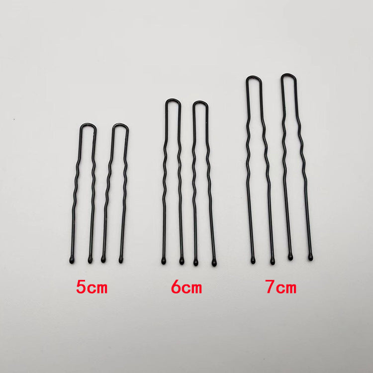U-Shaped Clip Cross-Border Dance Studio Black Hair U-Shaped Clip Clip Wholesale One-Word Clip Steel Clip Broken Hair Clip Bangs Clip - image 3