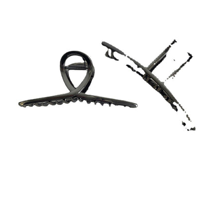 high quality Back of Head Alloy Grab Clip 2022 New Simple Paint Plate Hair Large Shark Clip Hairpin Headwear - image 5